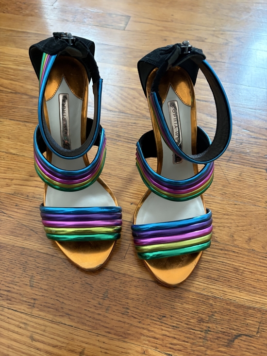 Sophia Webster Shoes - Sophia Webster Multicolor Metallic Strap Sandals - Women's